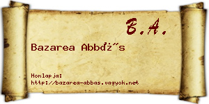 Bazarea Abbás névjegykártya